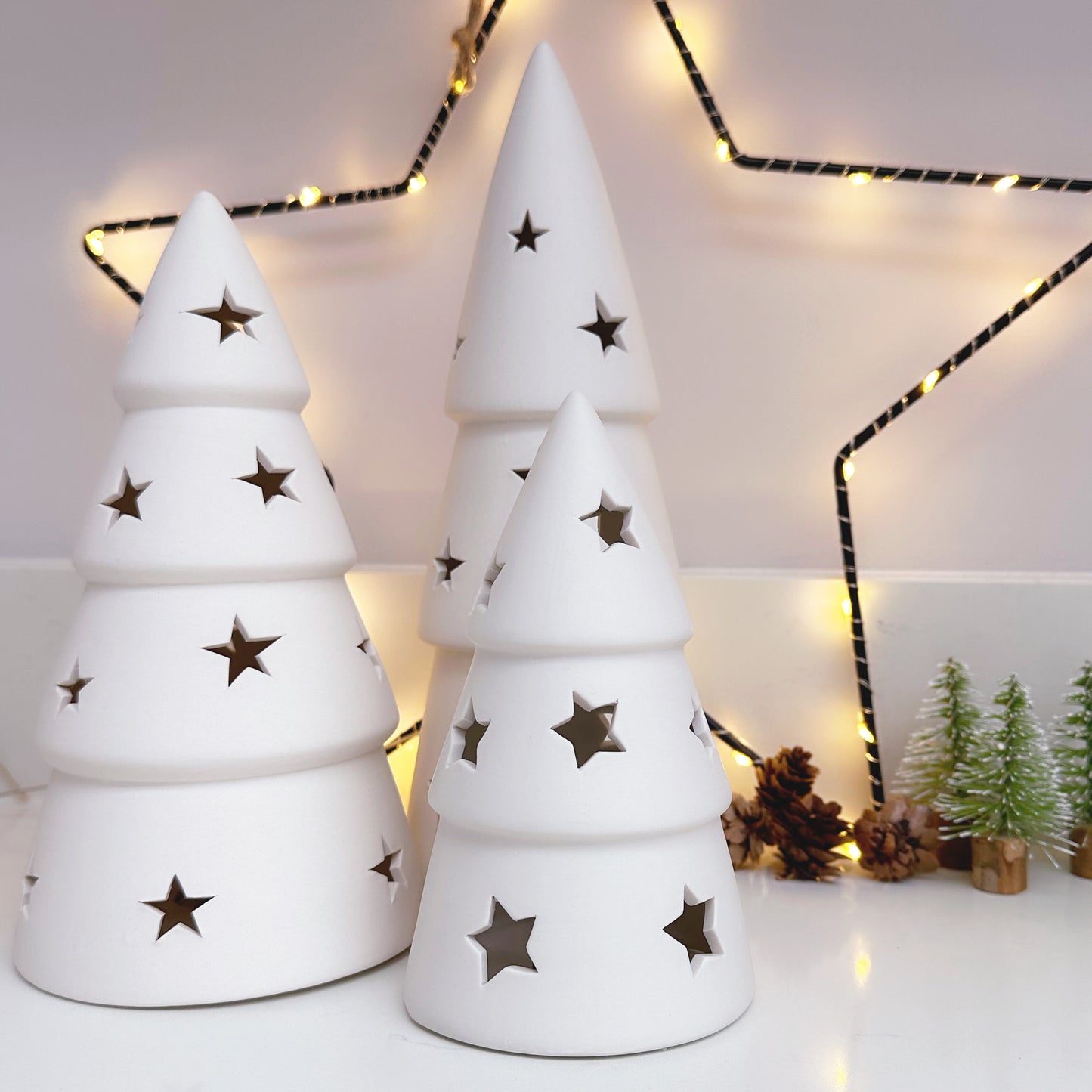 LED Ceramic Star Christmas Tree - Available in 3 Sizes