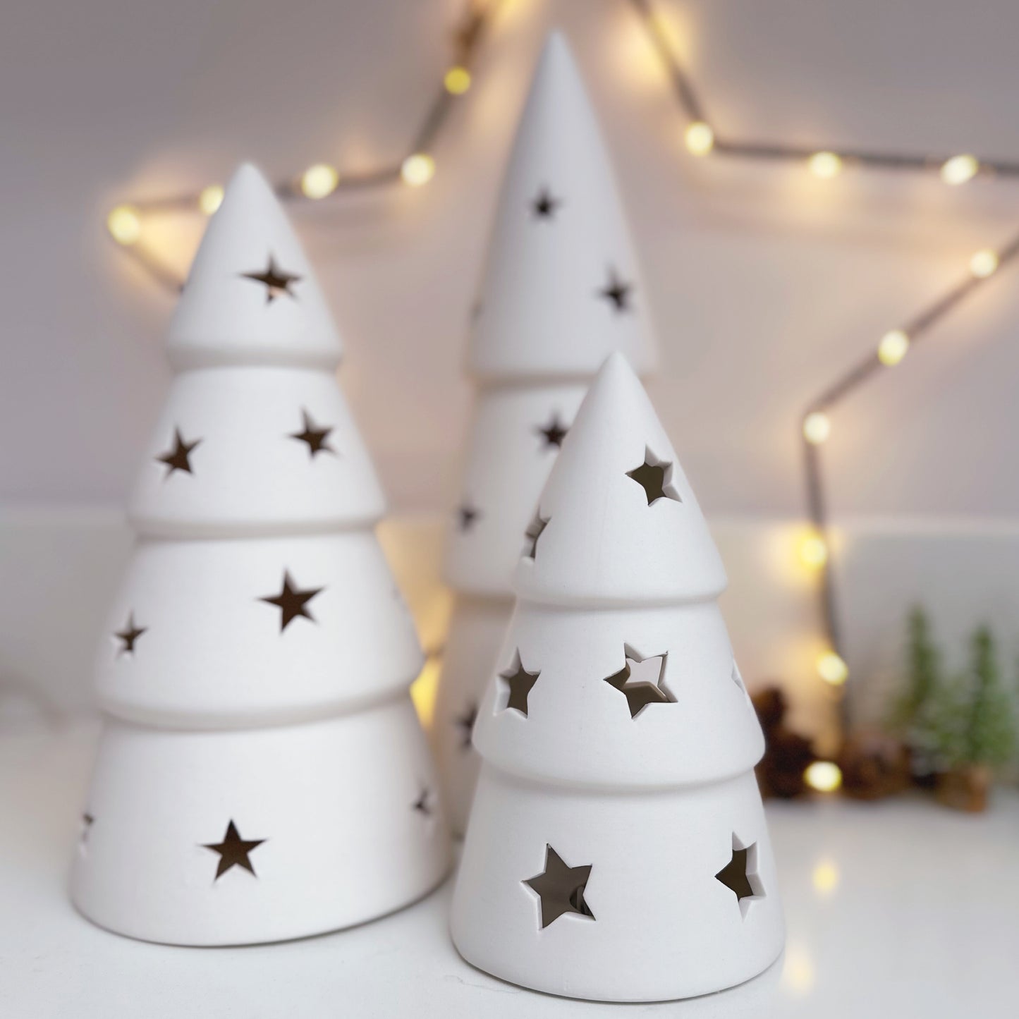 LED Ceramic Star Christmas Tree - Available in 3 Sizes