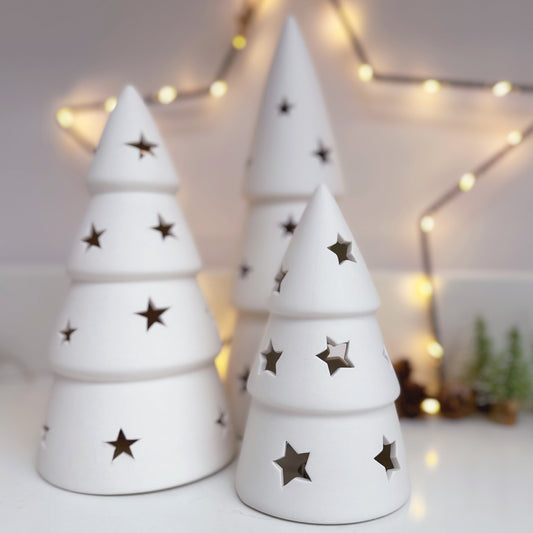 LED Ceramic Star Christmas Tree - Available in 3 Sizes