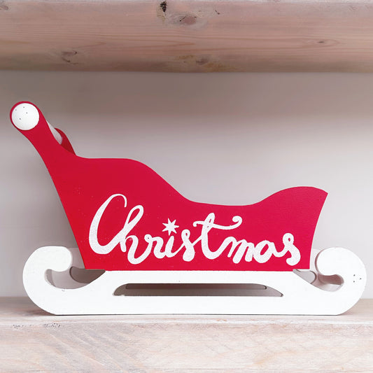 Red & White Christmas Sledge