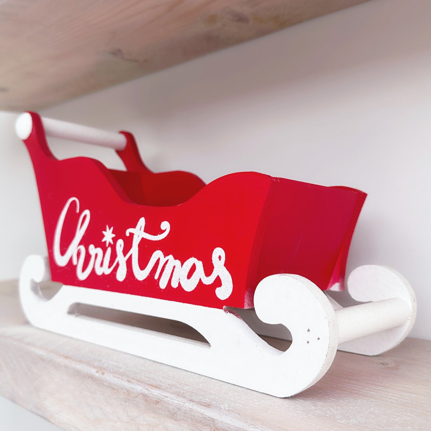 Red & White Christmas Sledge