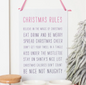 Christmas Rules Metal Plaque