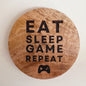 Eat Sleep Game Repeat Coaster