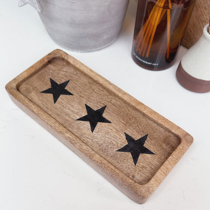 Triple Star Wooden Tray