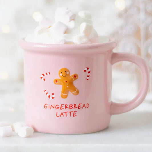 Pink Gingerbread Latte Christmas Mug