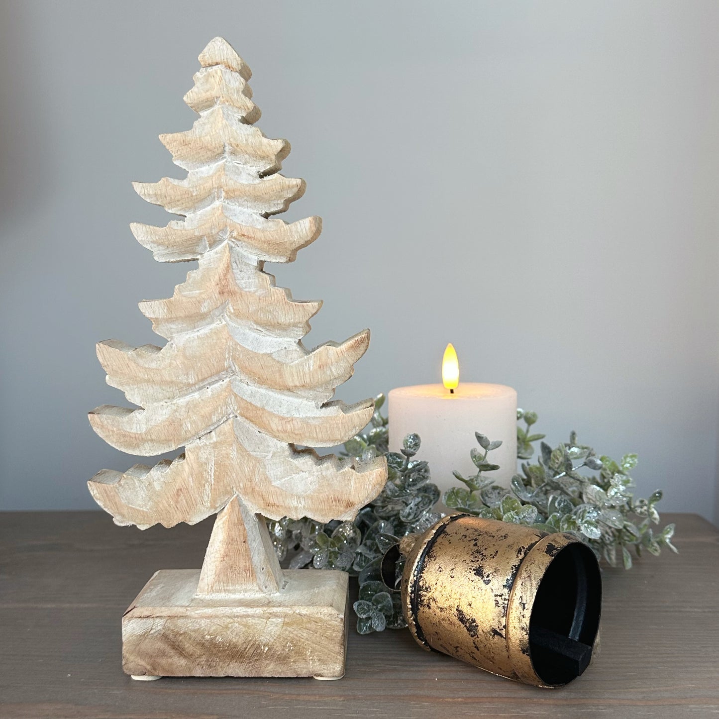 White Wash Tiered Christmas Tree