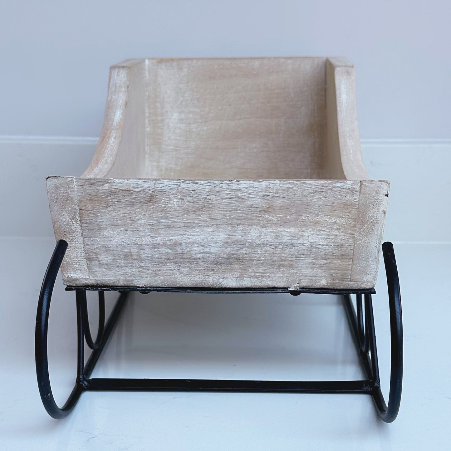 White Wash Rustic Sleigh