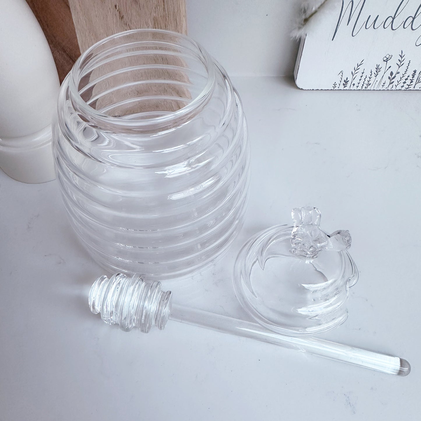 Glass Honey Jar