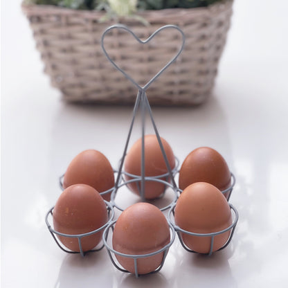 Grey Heart Egg Holder