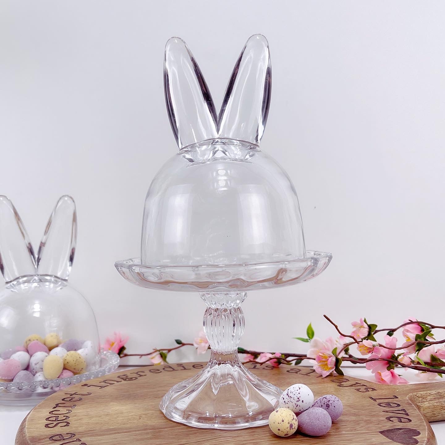 Tall Glass Bunny Cloche