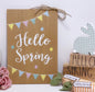 Hello Spring Hanging Plaque