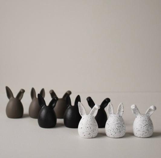 Ceramic Bunny Trio - Available in 3 Colours